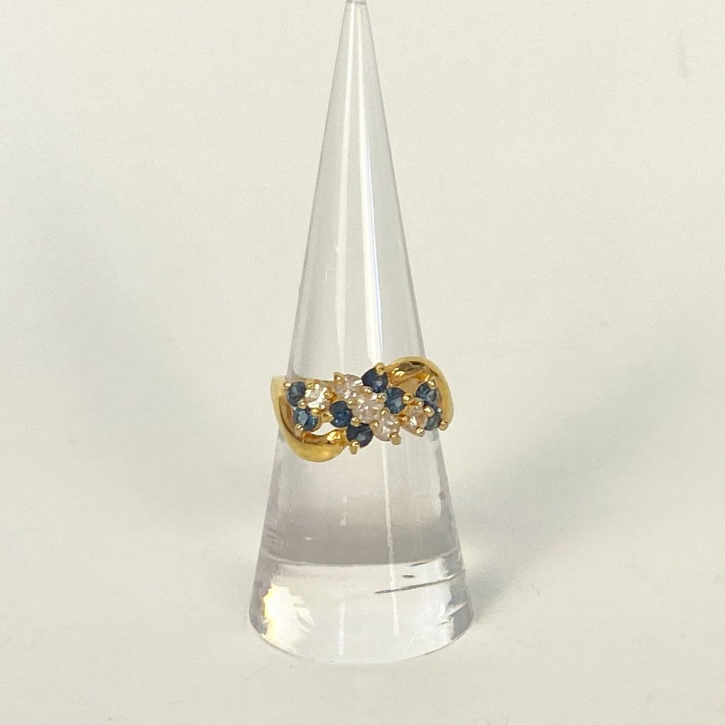 18k Gold Plated Cluster Ring