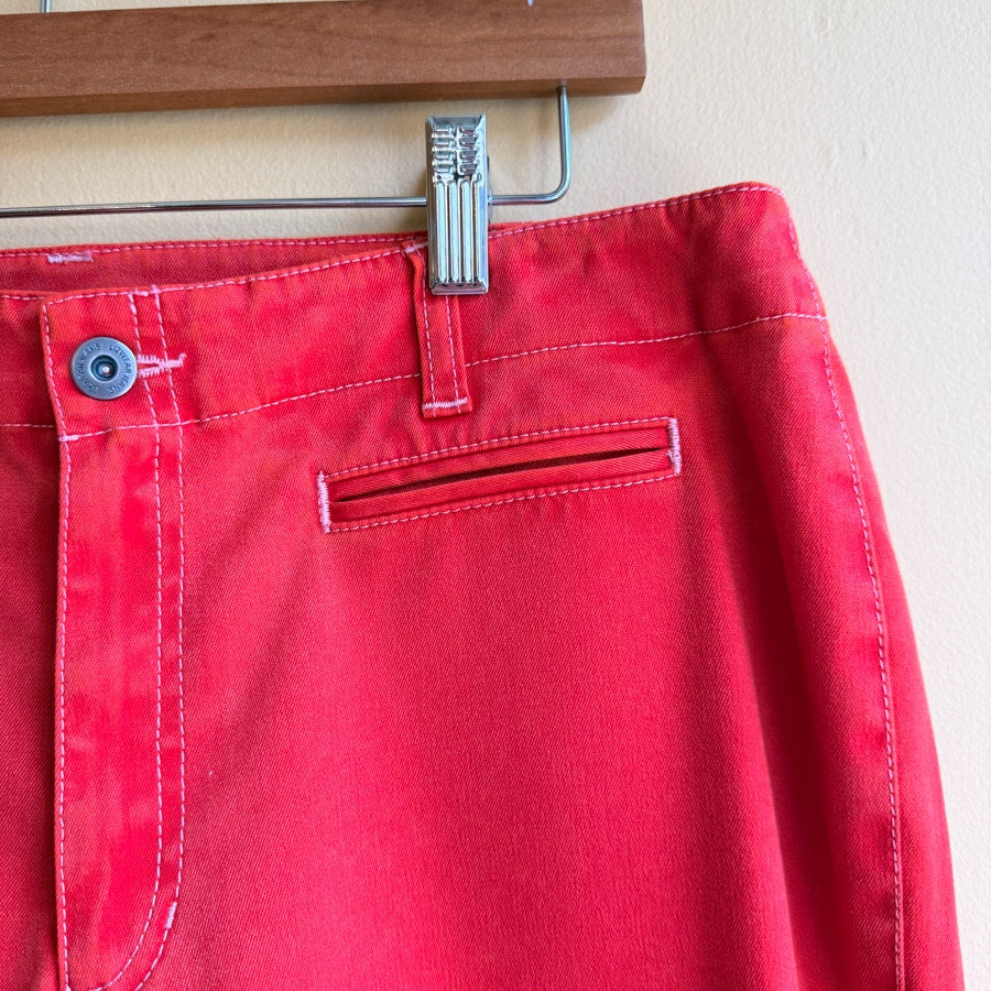 Liz Claiborne Stretch Straight Leg High Waisted Red Pants