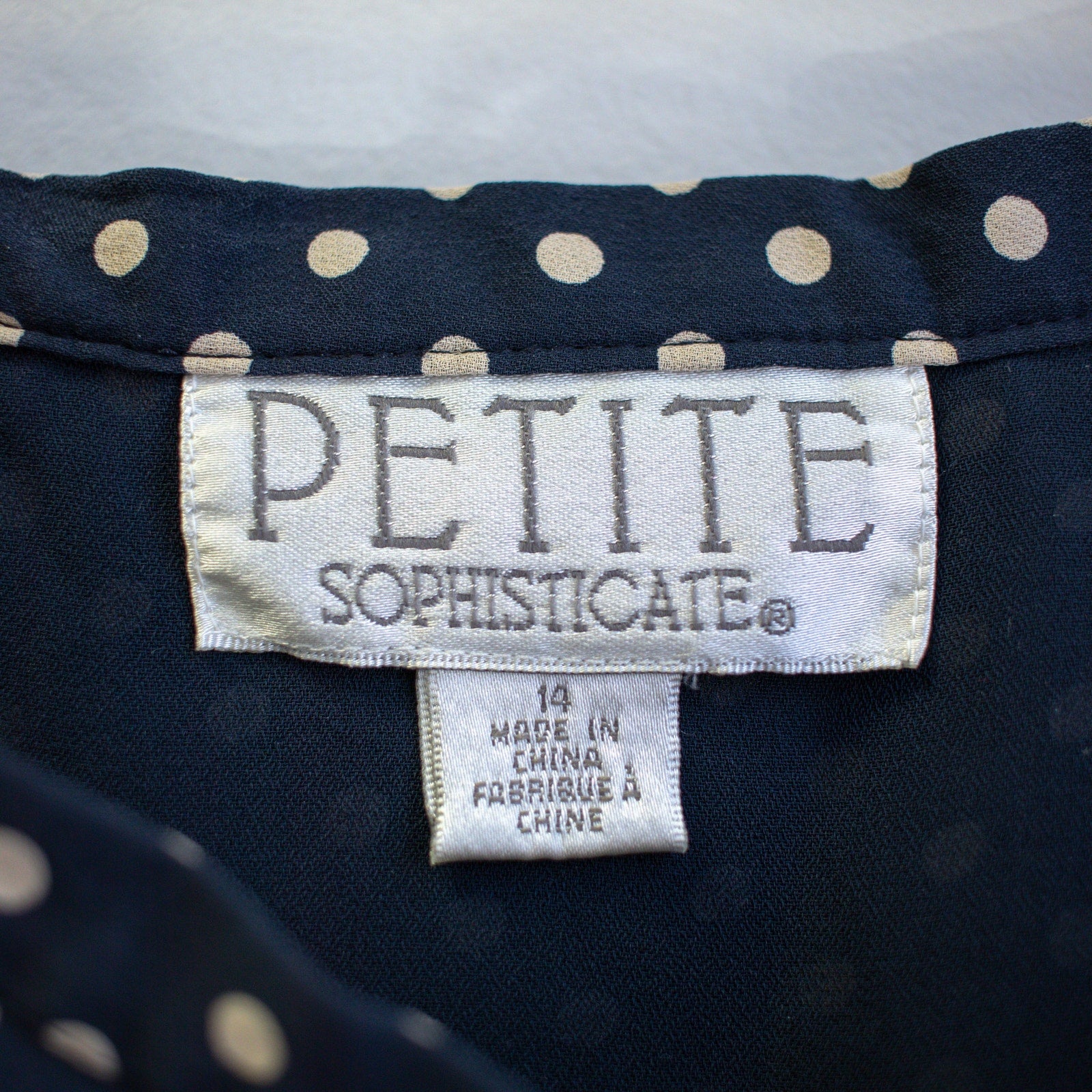 Vintage Silk Mini Skirt White Polka Dot Navy Skirt