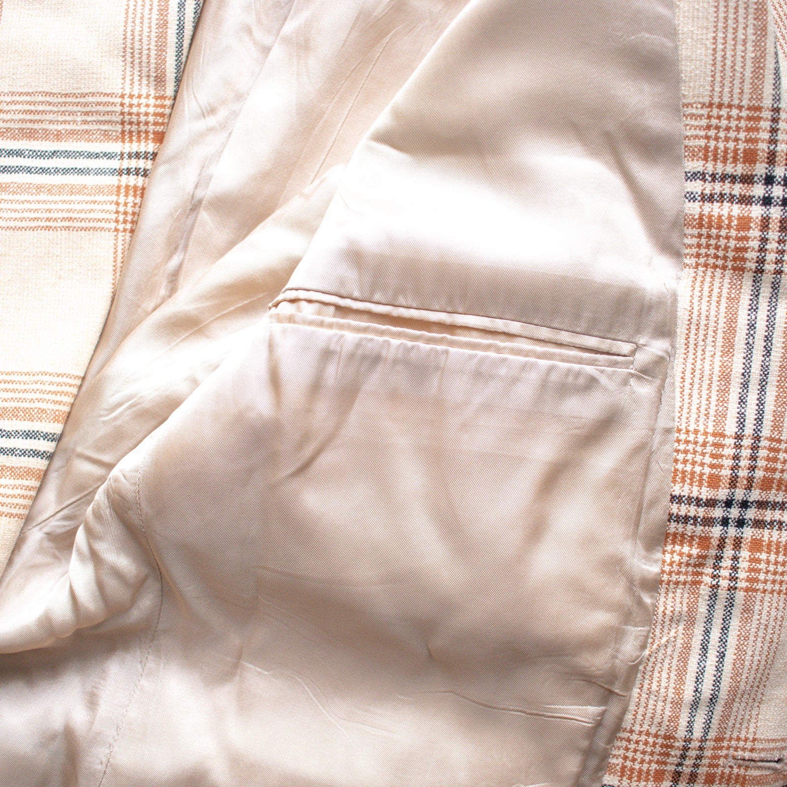 James Whitehead Brown Plaid Blazer Sport Jacket Men's Large