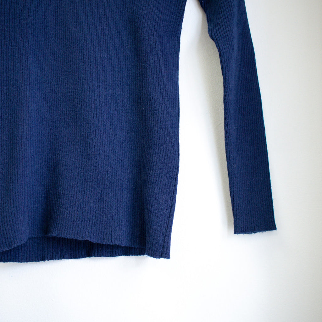 Vintage Navy Blue Turtleneck Sweater Size Medium