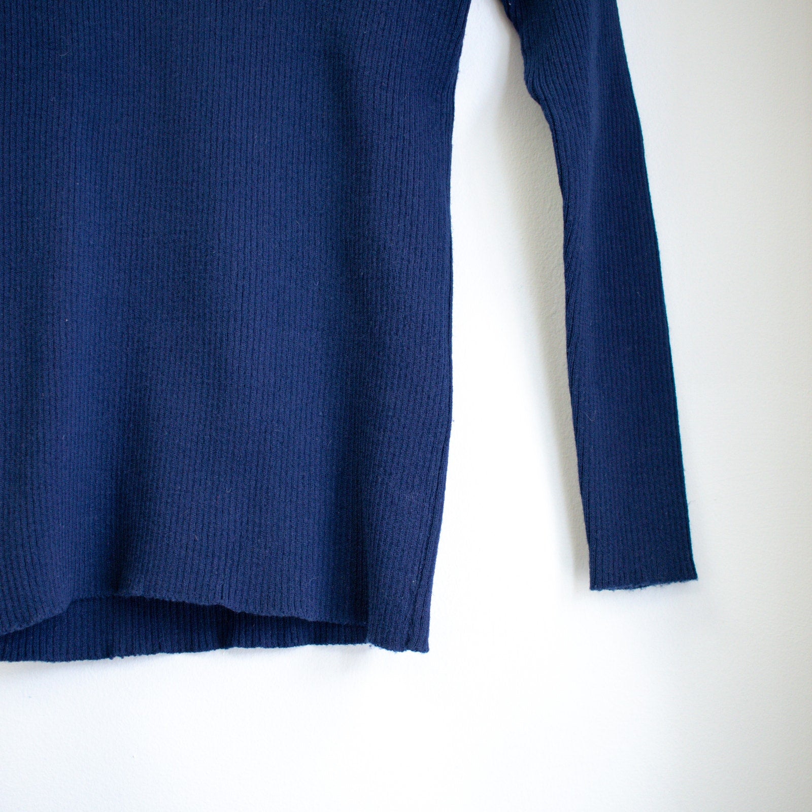 Vintage Navy Blue Turtleneck Sweater Size Medium