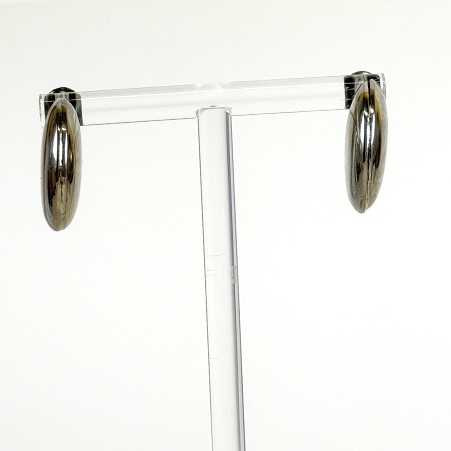 Minimalist Silver Tone Lightweight Huggie Earrings