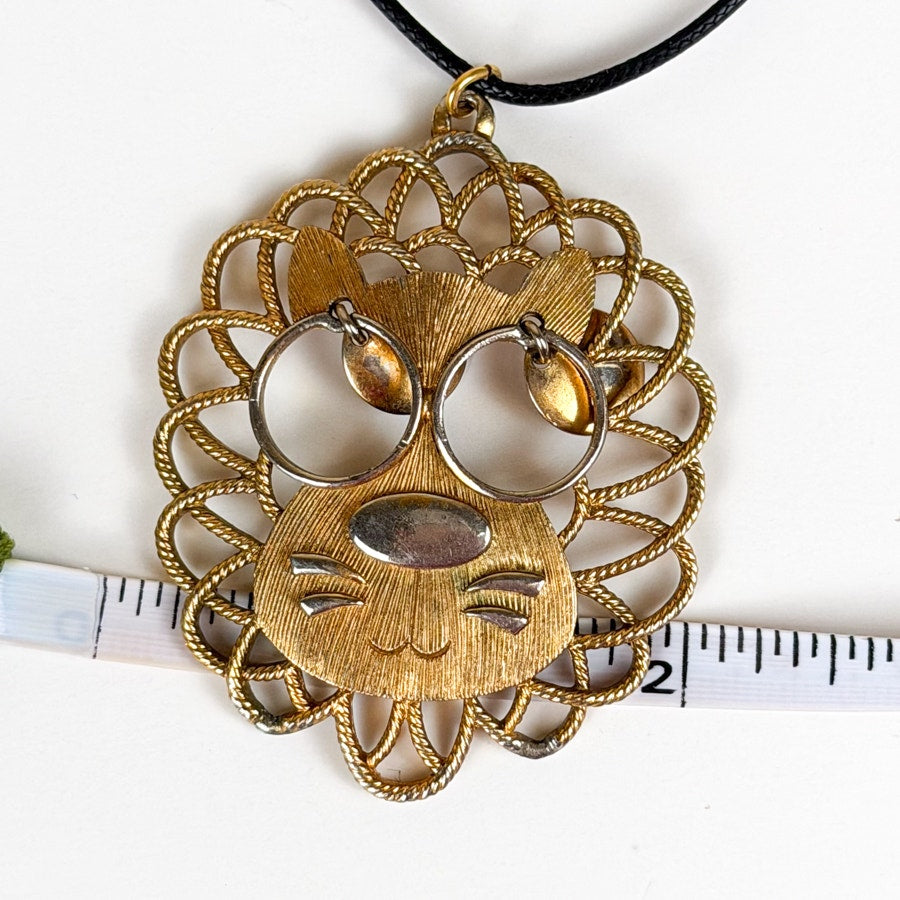 70s-80s Boho Lion Pendant