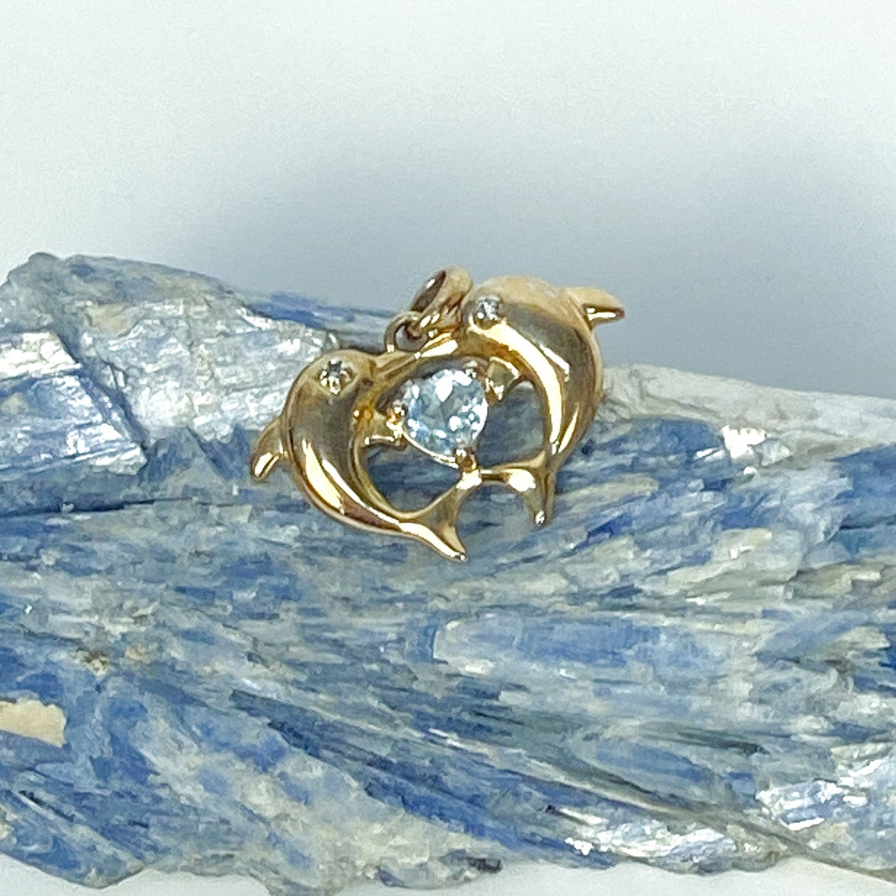 Kissing Dolphin Pendant .925 Sterling Silver