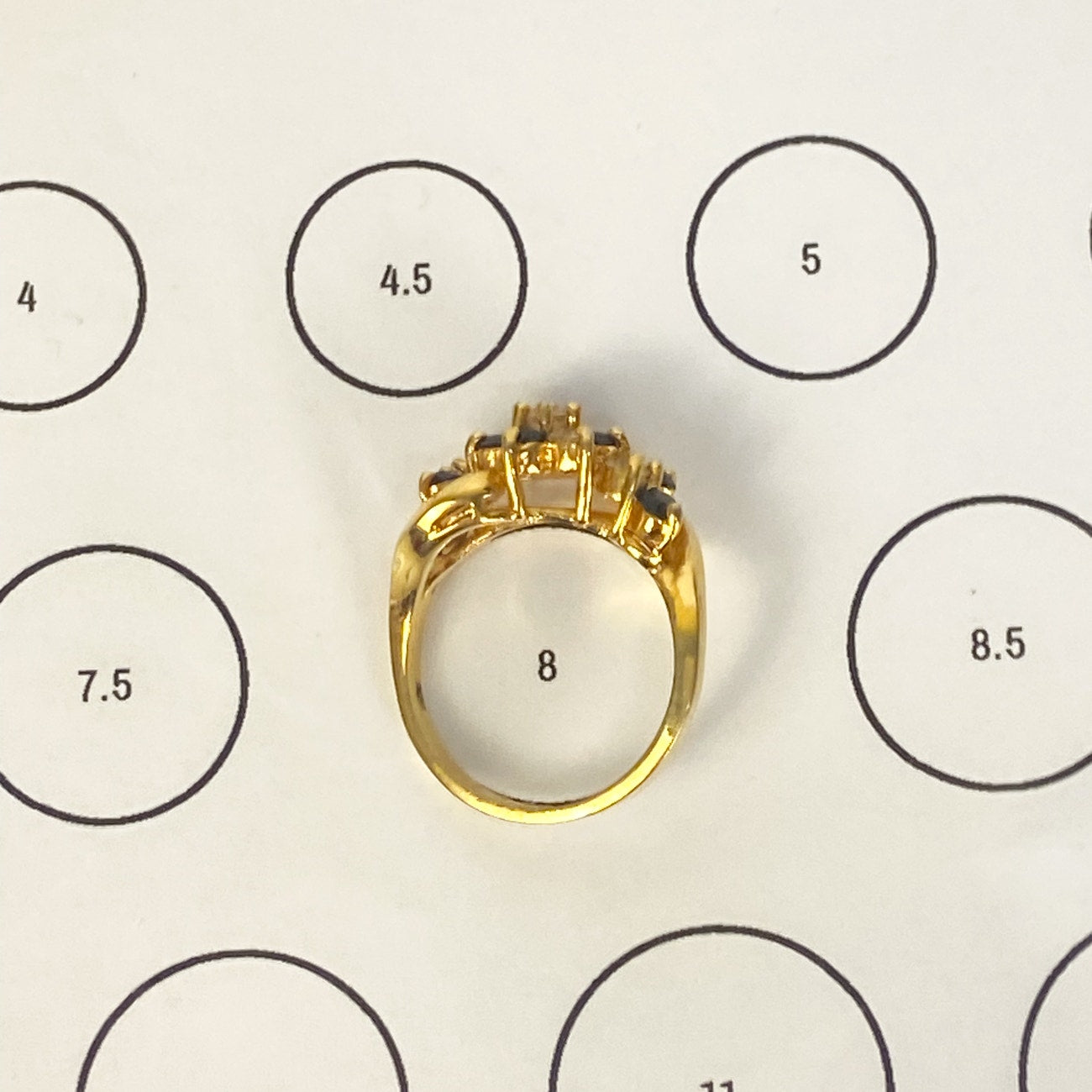 18k Gold Plated Cluster Ring