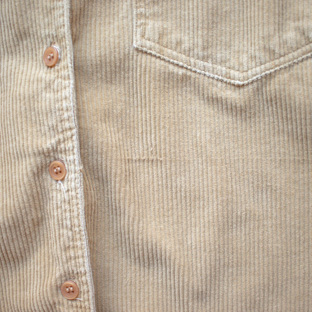 JL Plum Khaki Corduroy Button Up Size Small
