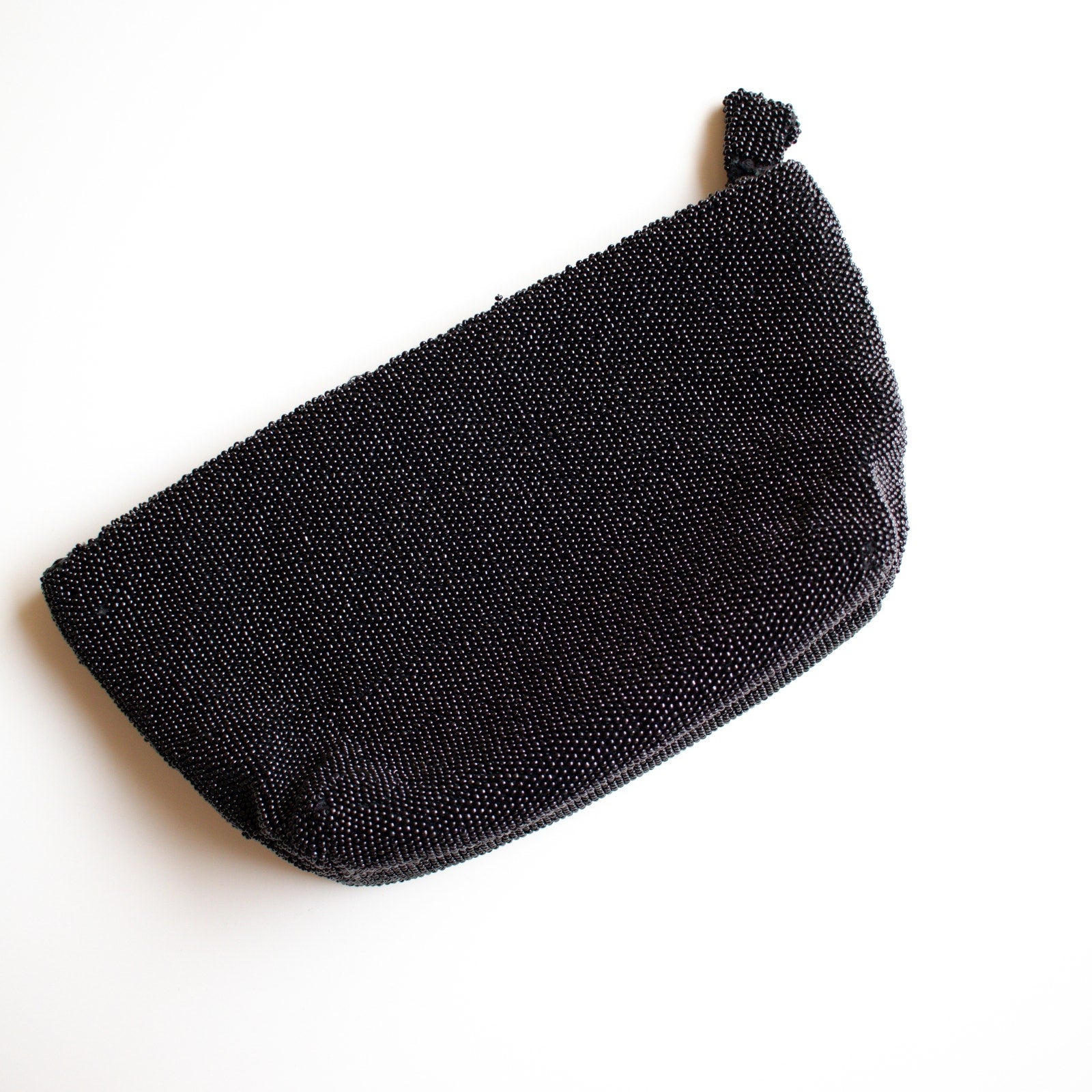 Vintage Black Beaded Clutch