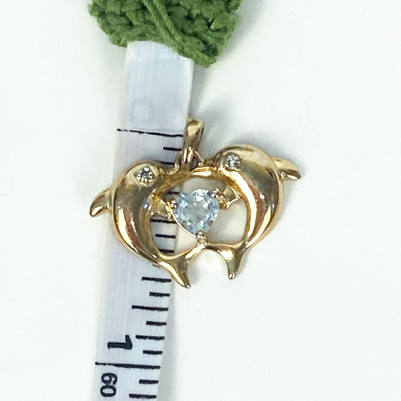 Kissing Dolphin Pendant .925 Sterling Silver