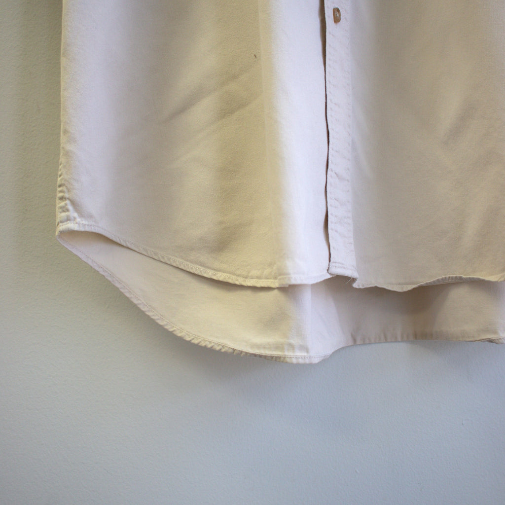 Eddie Bauer Khaki Short Sleeve Button-down Size Large