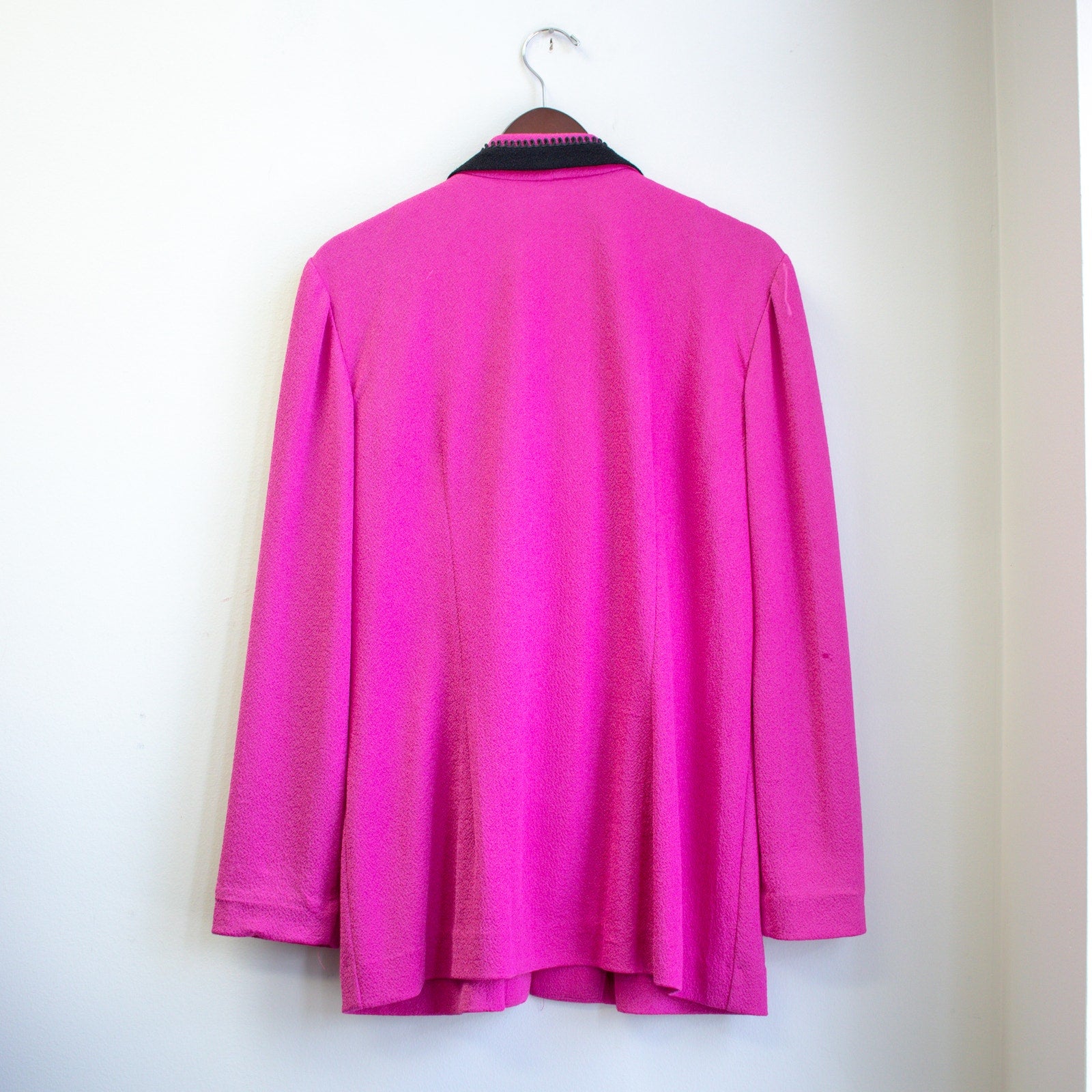 Leslie Fay Vintage Hot Pink Knit Blazer Size 18