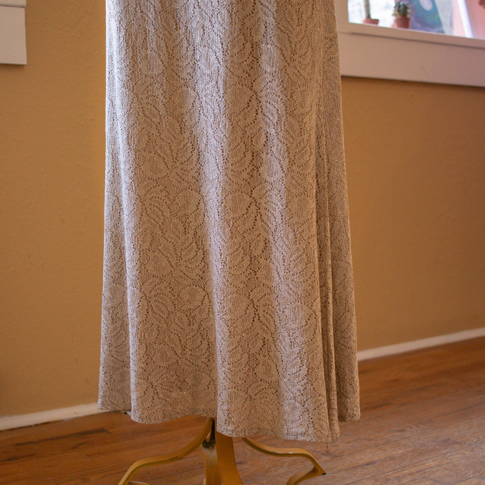 Vintage Strappy Gold Gown Size 8