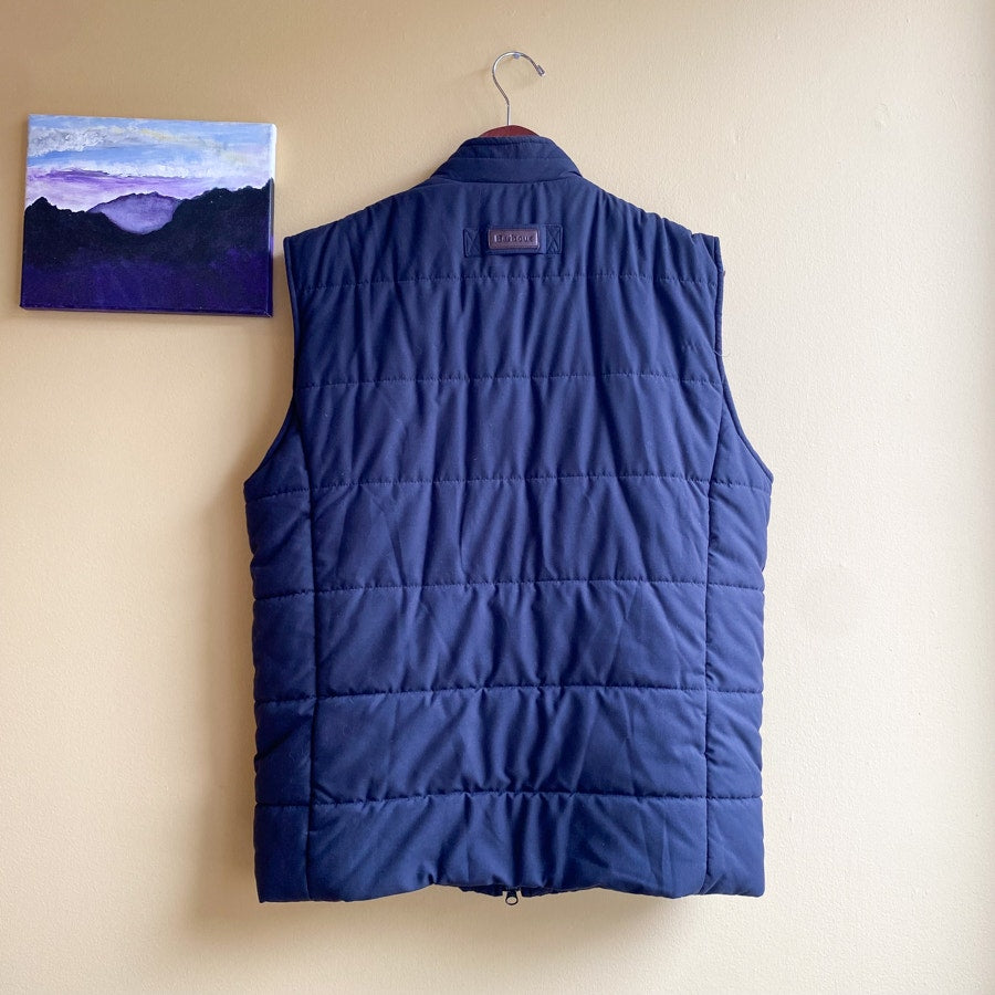 Quilted Vest Barbour Gilet Size Medium Navy