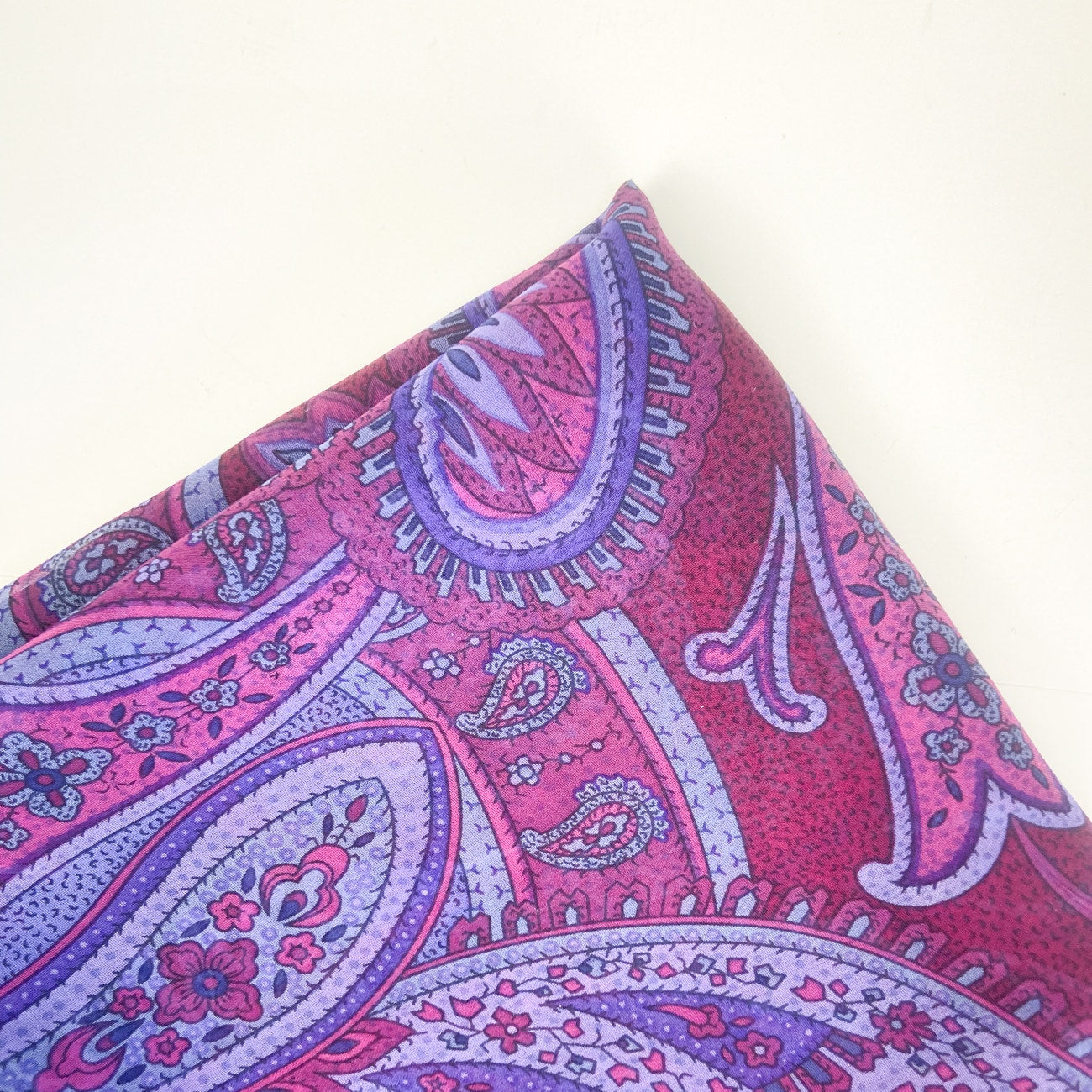 100% Silk Purple and Navy Scarf Rectangle Long