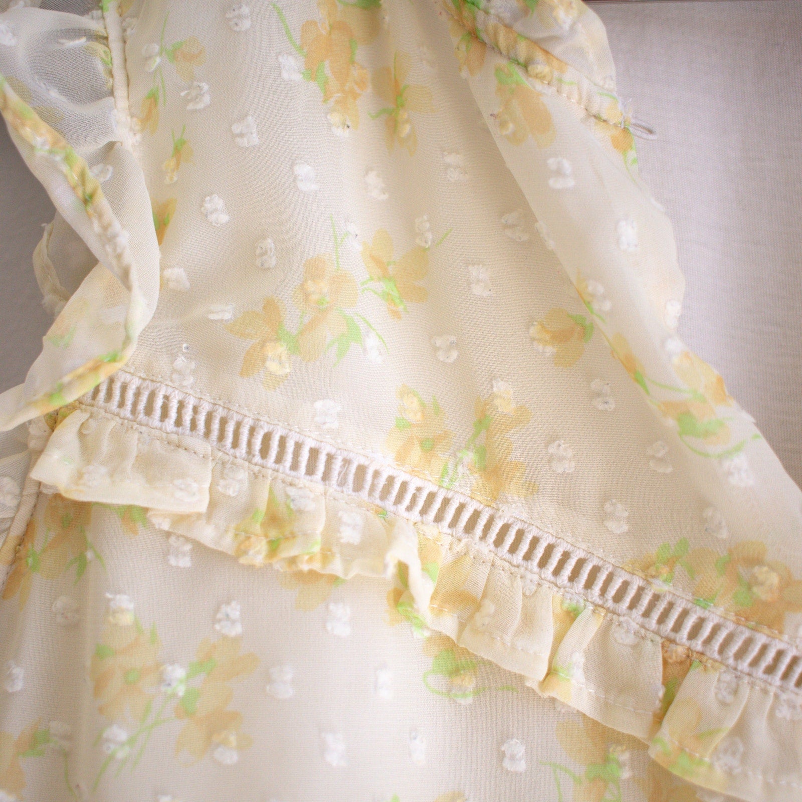 Yellow Floral Top Size Small