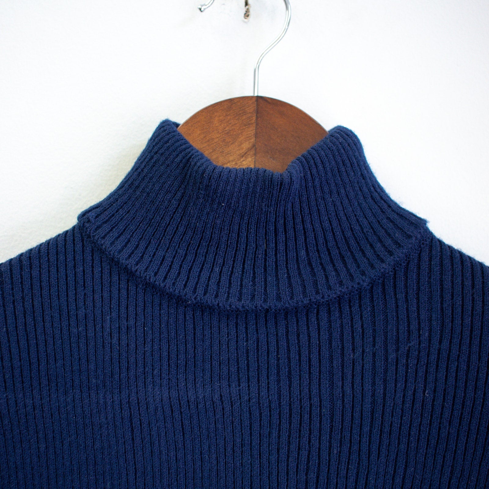 Vintage Navy Blue Turtleneck Sweater Size Medium