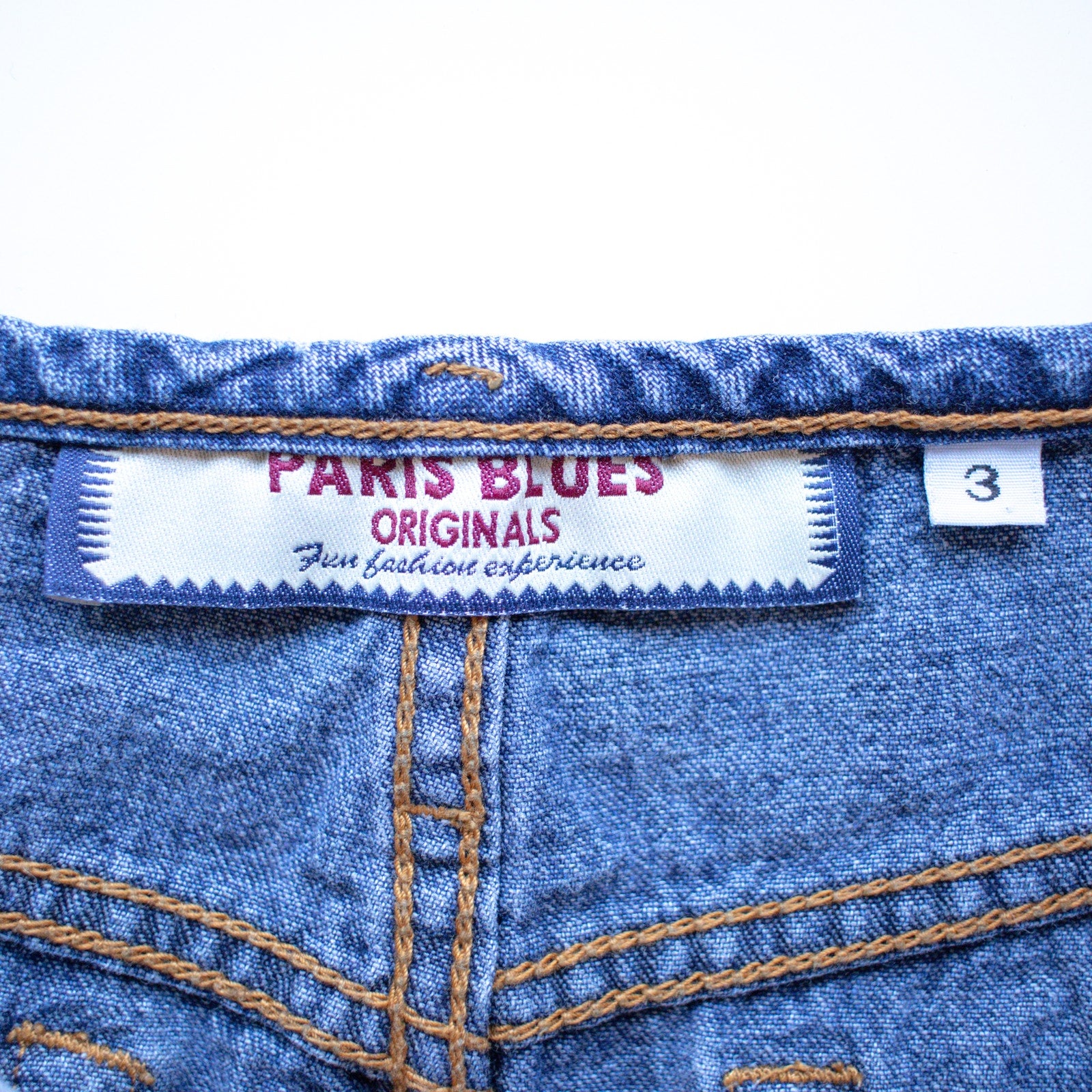 Vintage Knee Length Denim Skirt Medium Wash