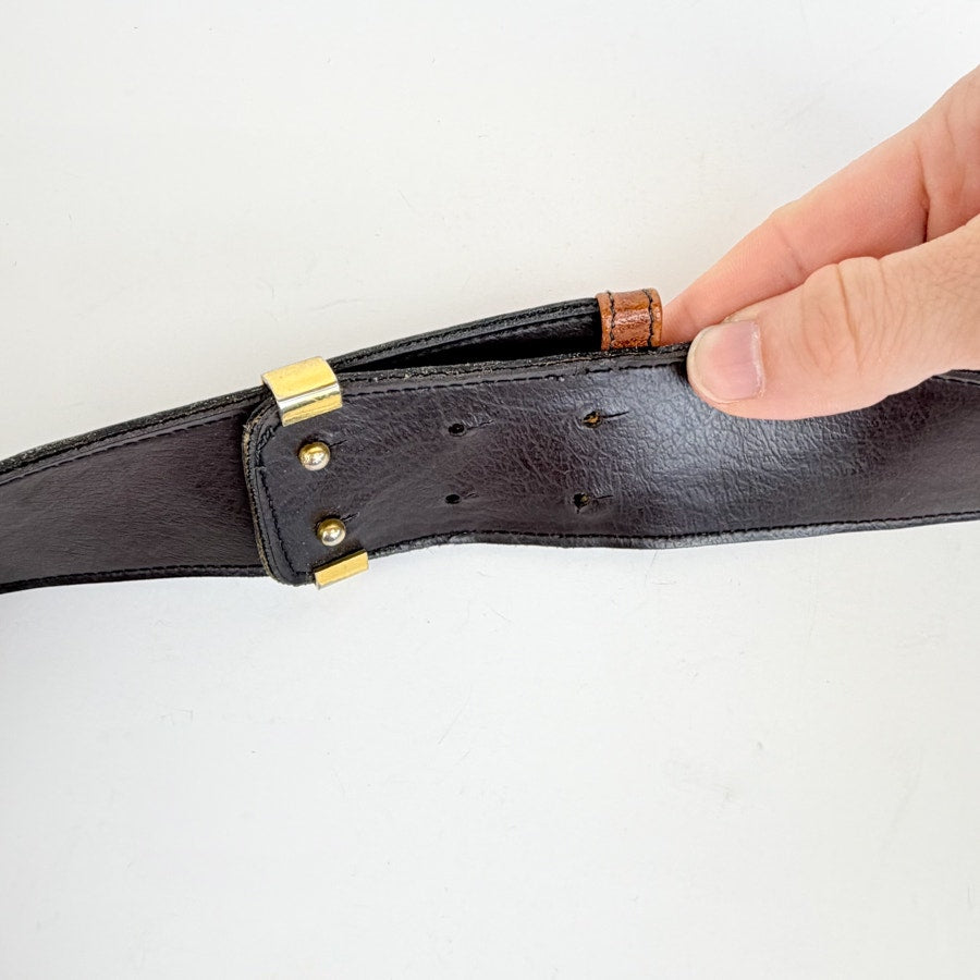 Unique Renaissance-Style Adjustable Belt Pin Locking Buckle Size 32