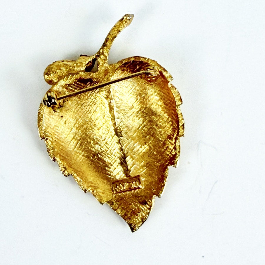 Leaf Brooch Avon Gold-Tone Fall