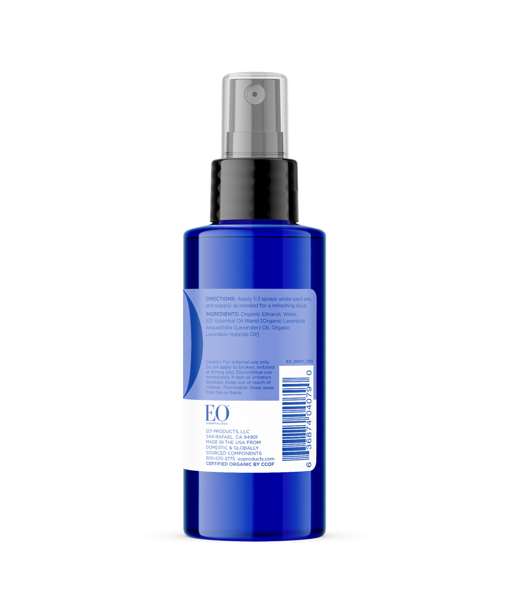 Certified Organic Deodorant Spray Lavender