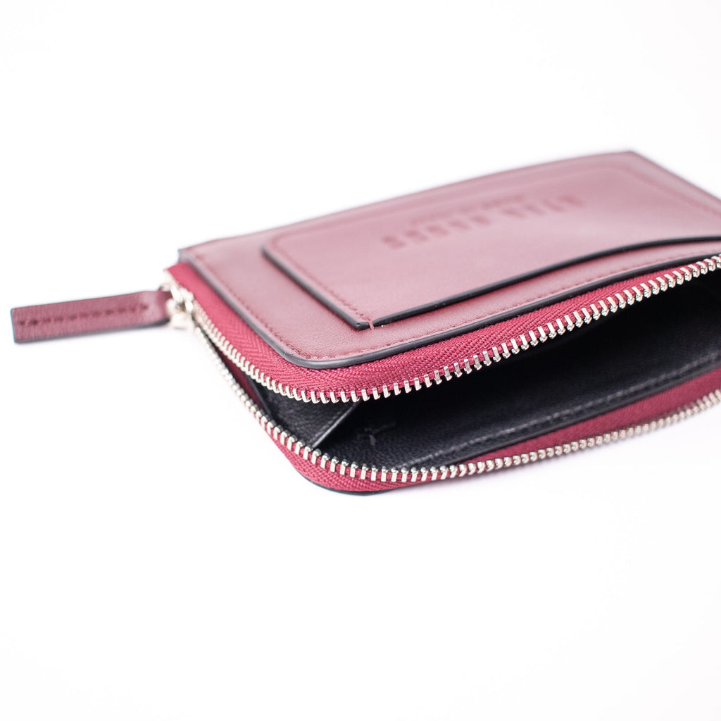 Hyer Goods Burgundy Piccolo Zipper Card Wallet