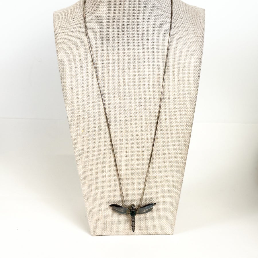 Sterling Silver Dragonfly Pendant Necklace