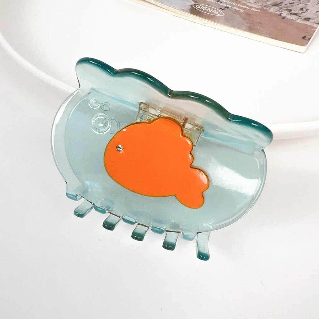 Mini Koi Fish Hair Claw - Cute Acetate Summer Clip_CWAHA2068