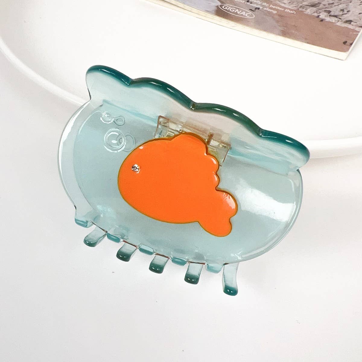 Mini Koi Fish Hair Claw - Cute Acetate Summer Clip_CWAHA2068