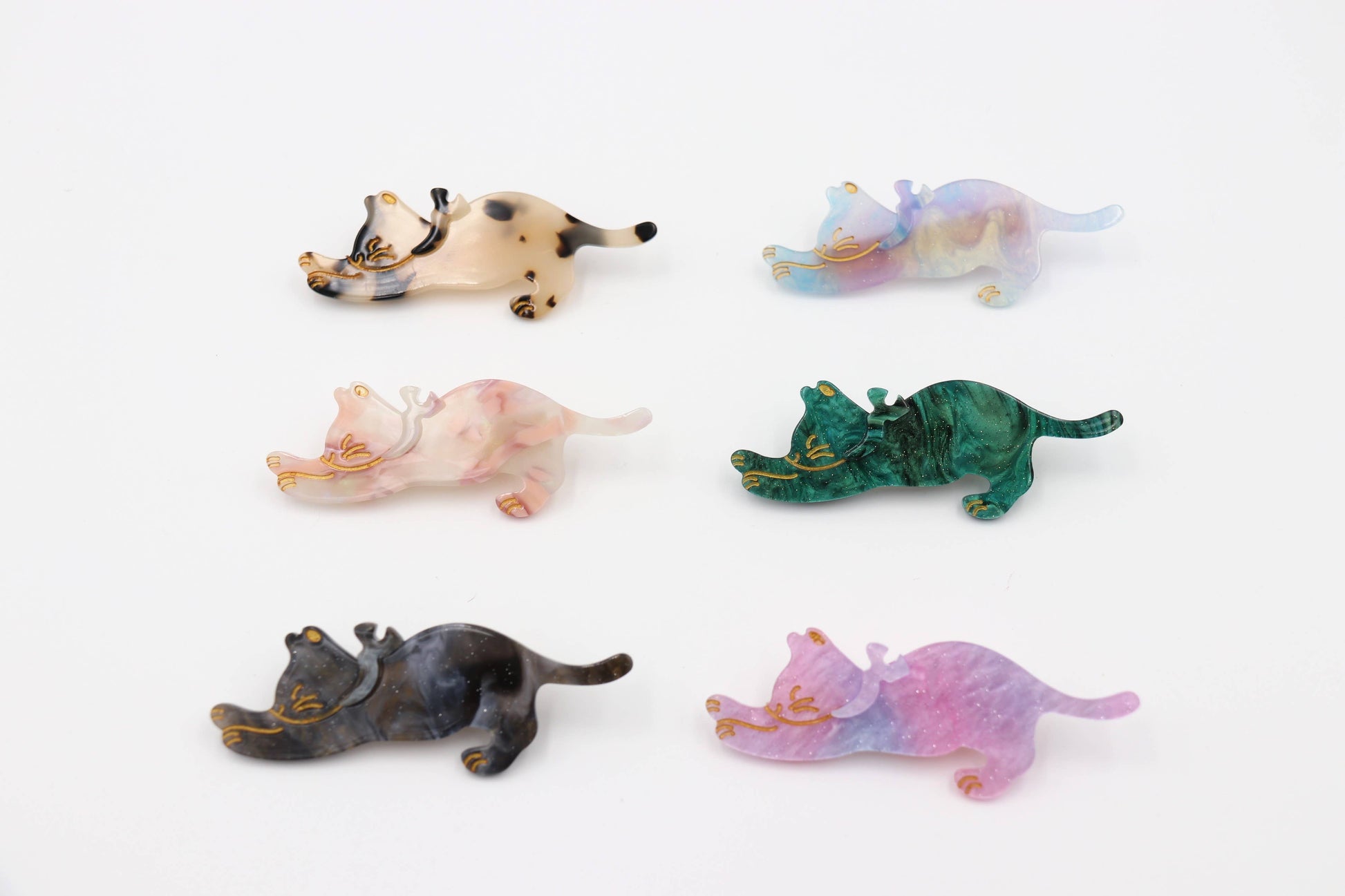 Stretching Cat Hair Clips Set of 2