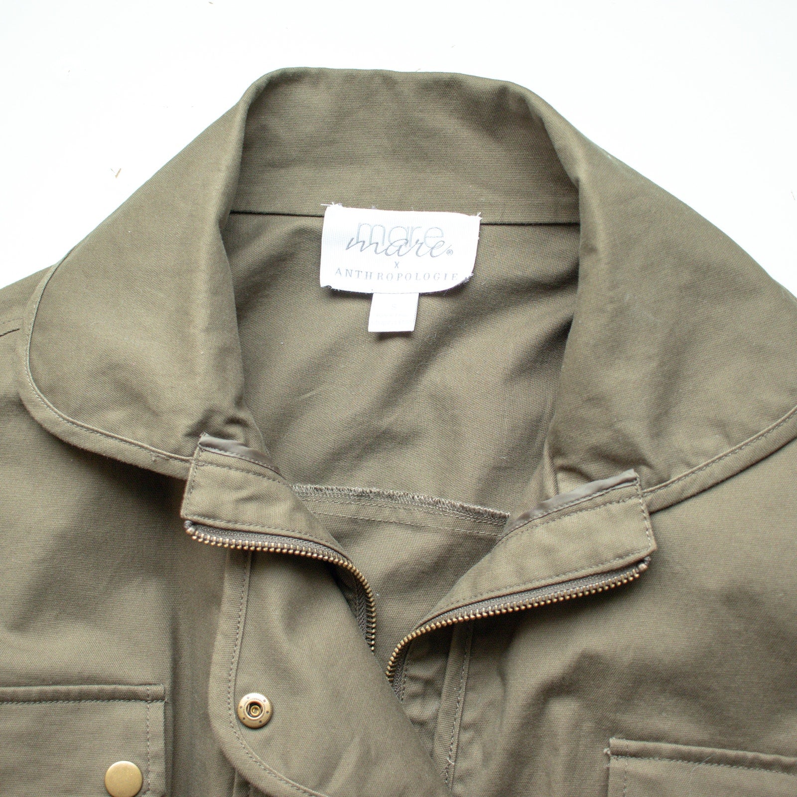 Anthropologie Green Belted Utility jacket Size Small