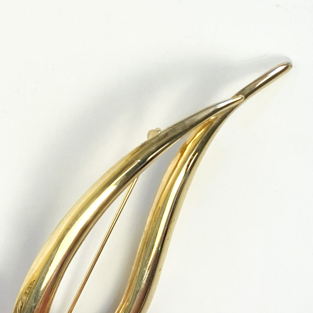 Vintage Gold Tone Large Brooch