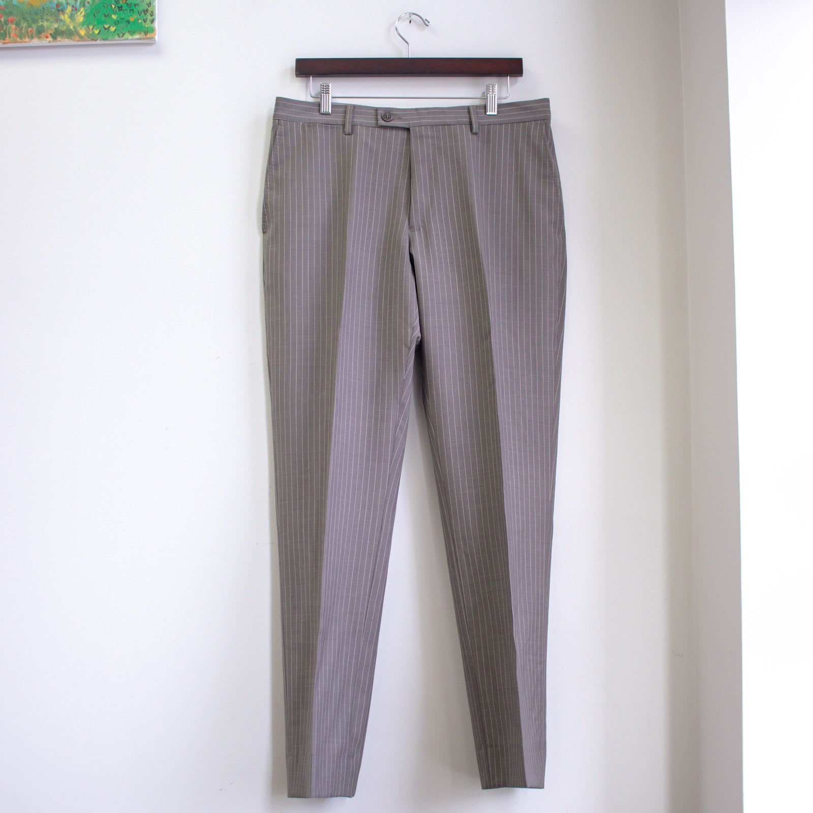 Versace Wool Pinstripe Suit Size 38R