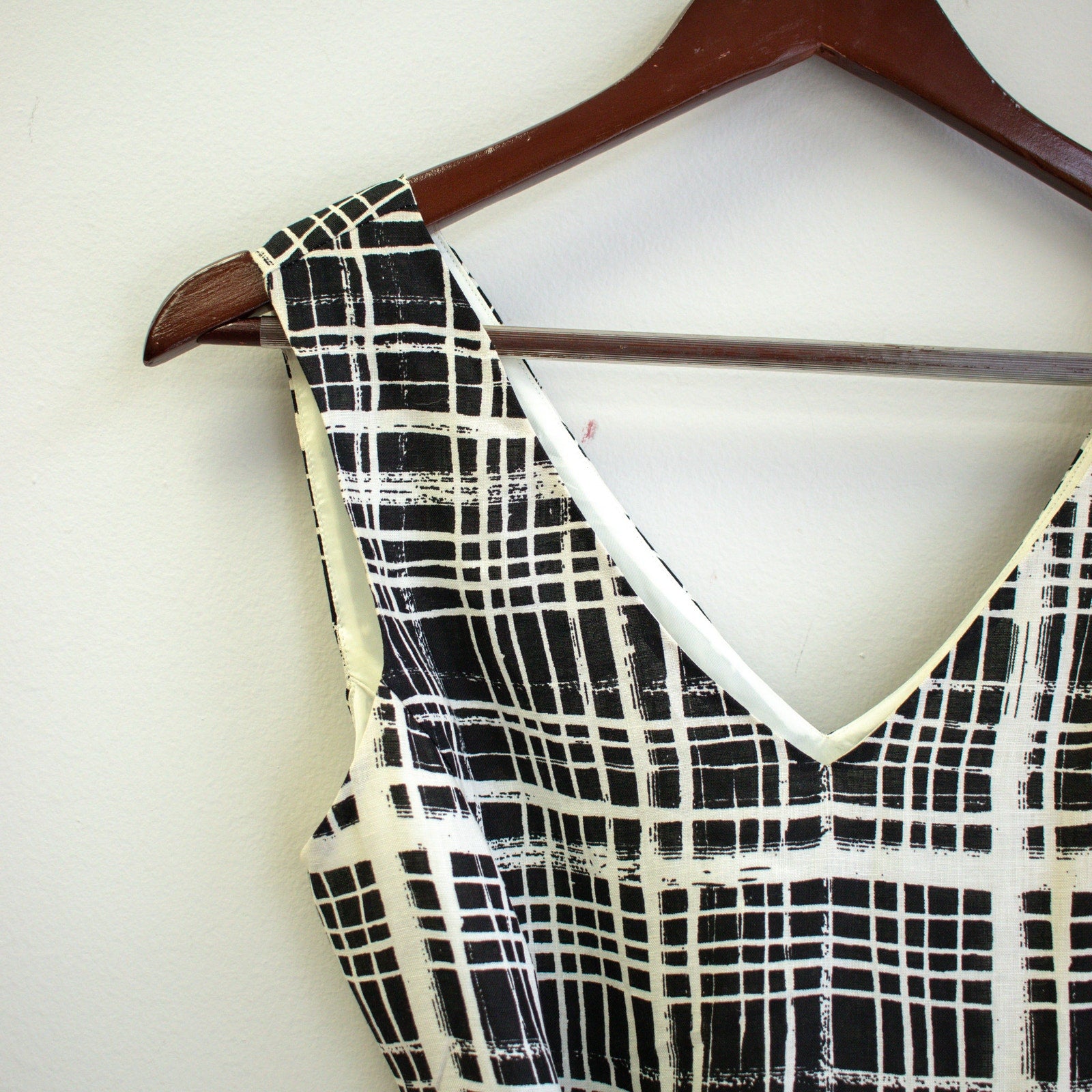 Talbots Plaid Asymmetric Sleeveless Wrap Waist Cocktail Dress Size 6P
