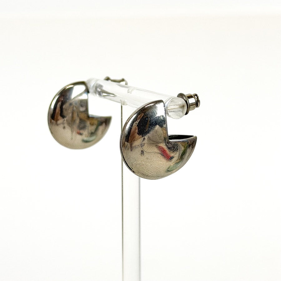 Minimalist Silver Tone Lightweight Huggie Earrings