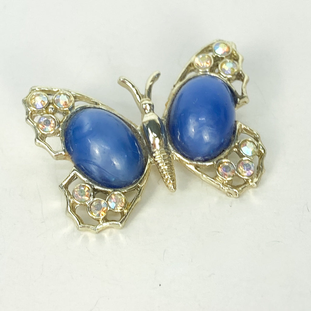 Butterfly Brooch Vintage Gold Tone