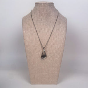 Lia Sophia Black and Silver Pendant Necklace