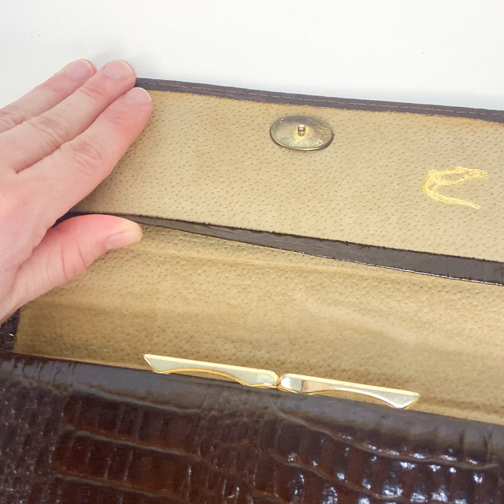 Brown Leather Wallet Pierre Cardin Vintage 80s