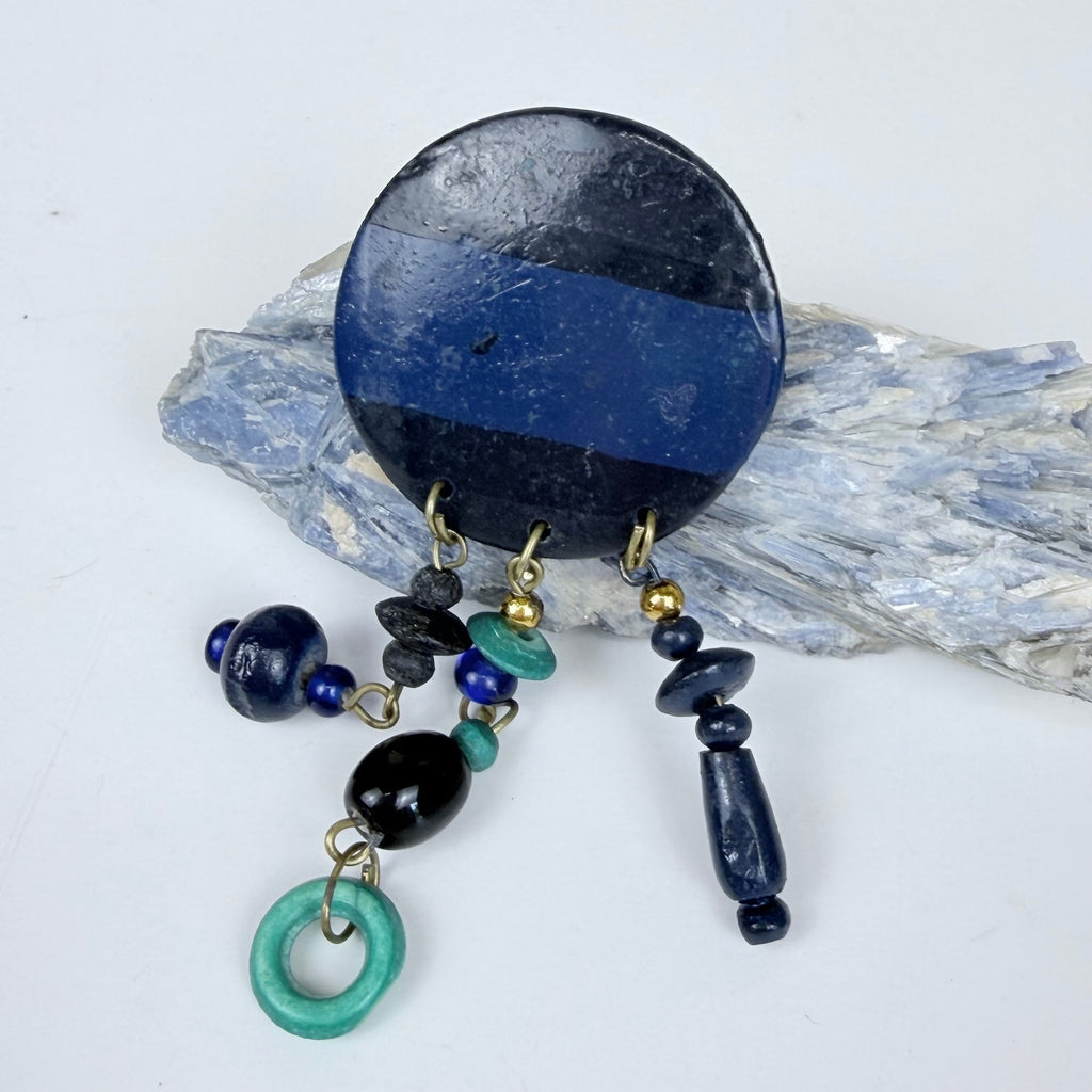 Vintage Brooch Made in India Dangly Pin