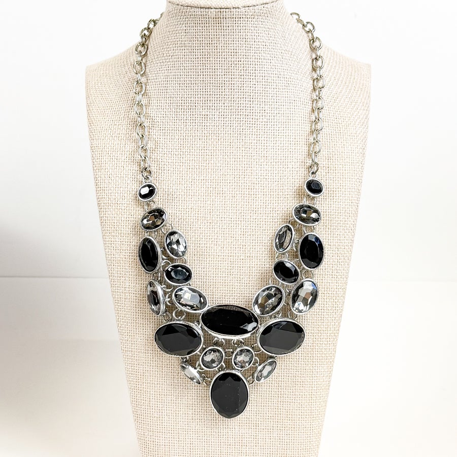 Indie Sleaze 2006 Erica Lyons Bib Rhinestone Statement Necklace