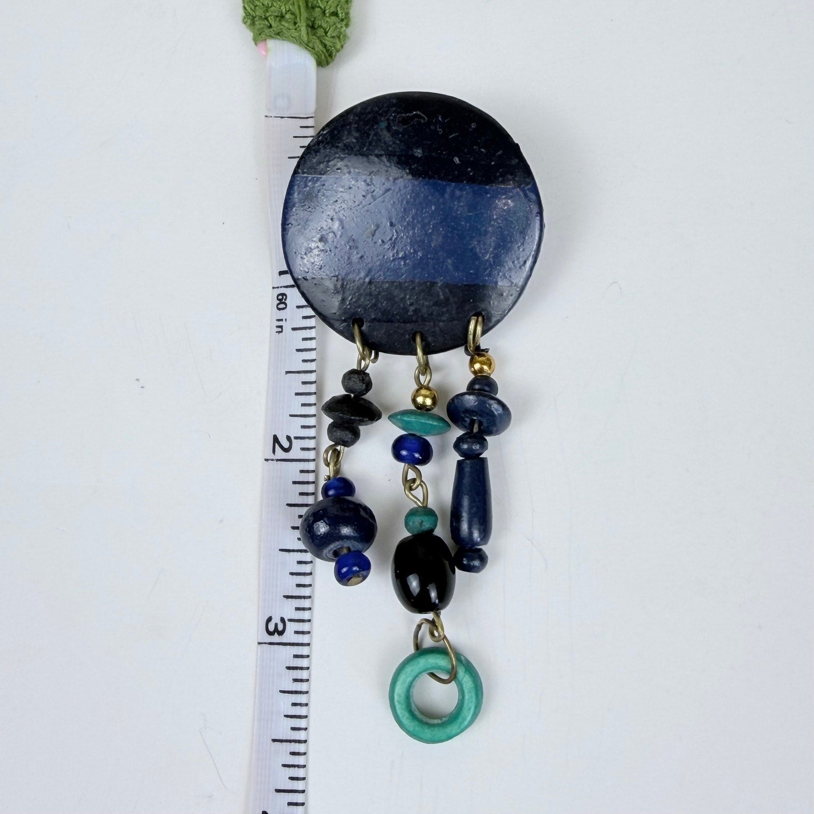 Vintage Brooch Made in India Dangly Pin