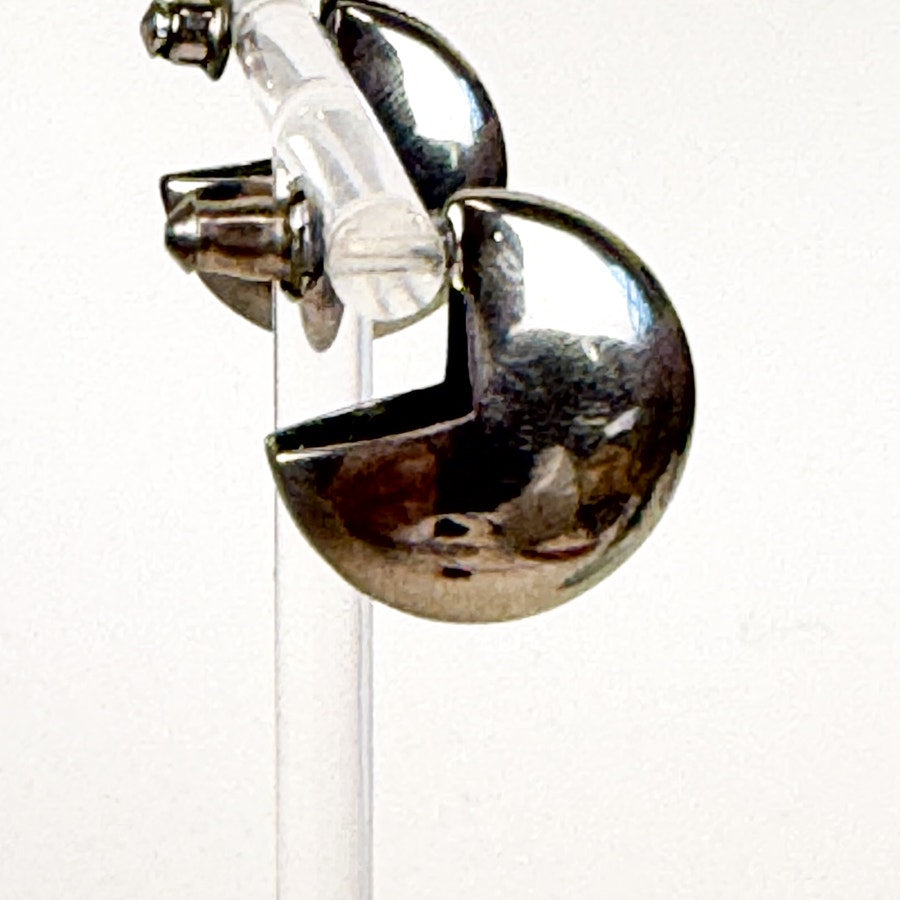 Minimalist Silver Tone Lightweight Huggie Earrings