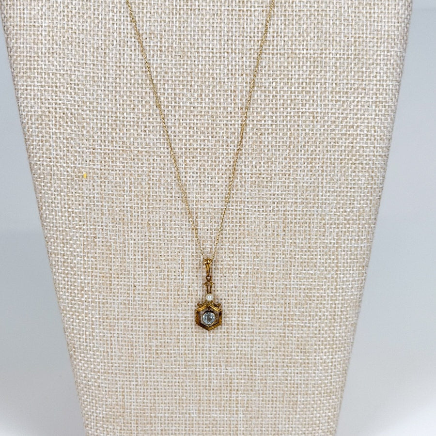 14kt Yellow Gold Edwardian Pendant Necklace