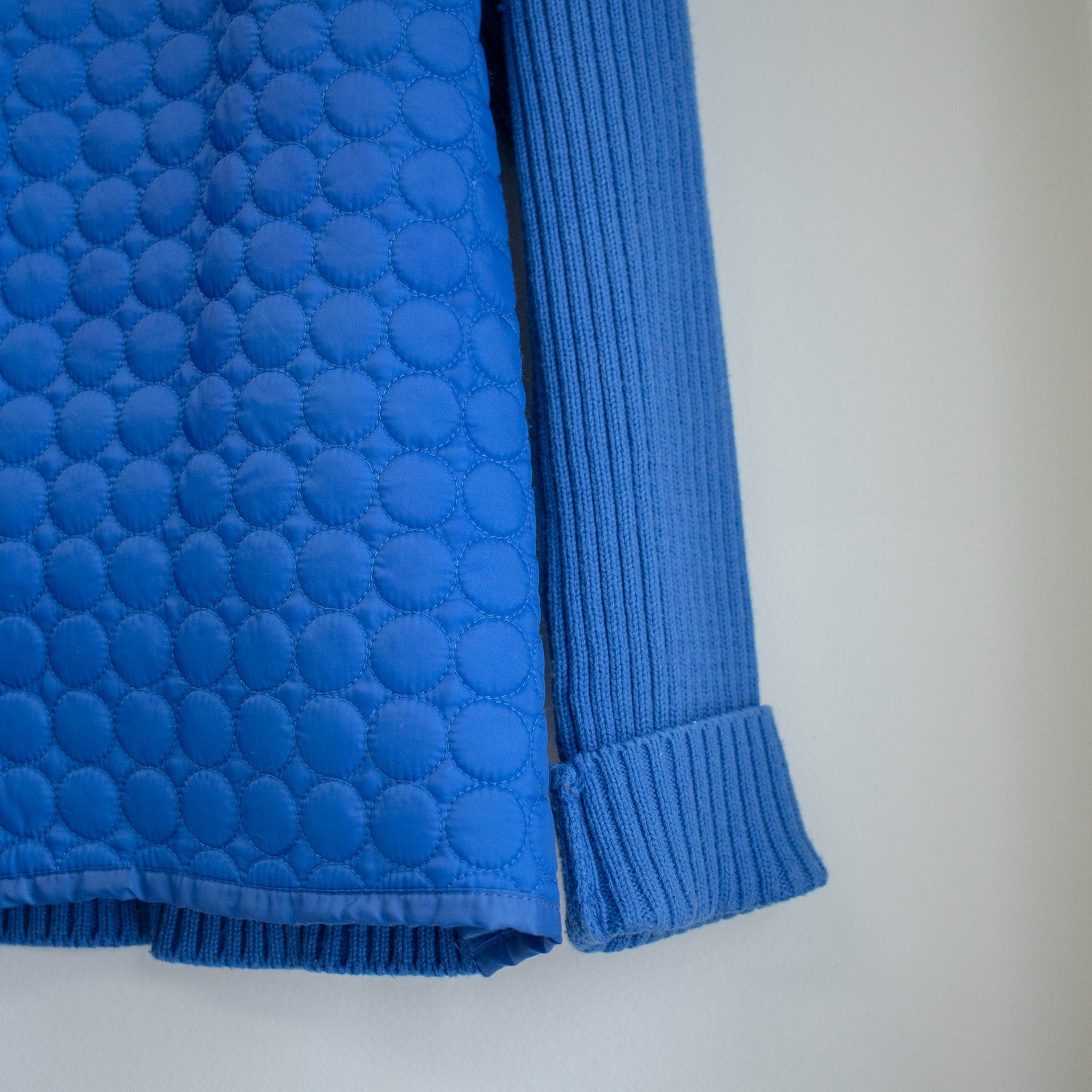 Y2K Cobalt Blue Quilted Zip-up Size XL
