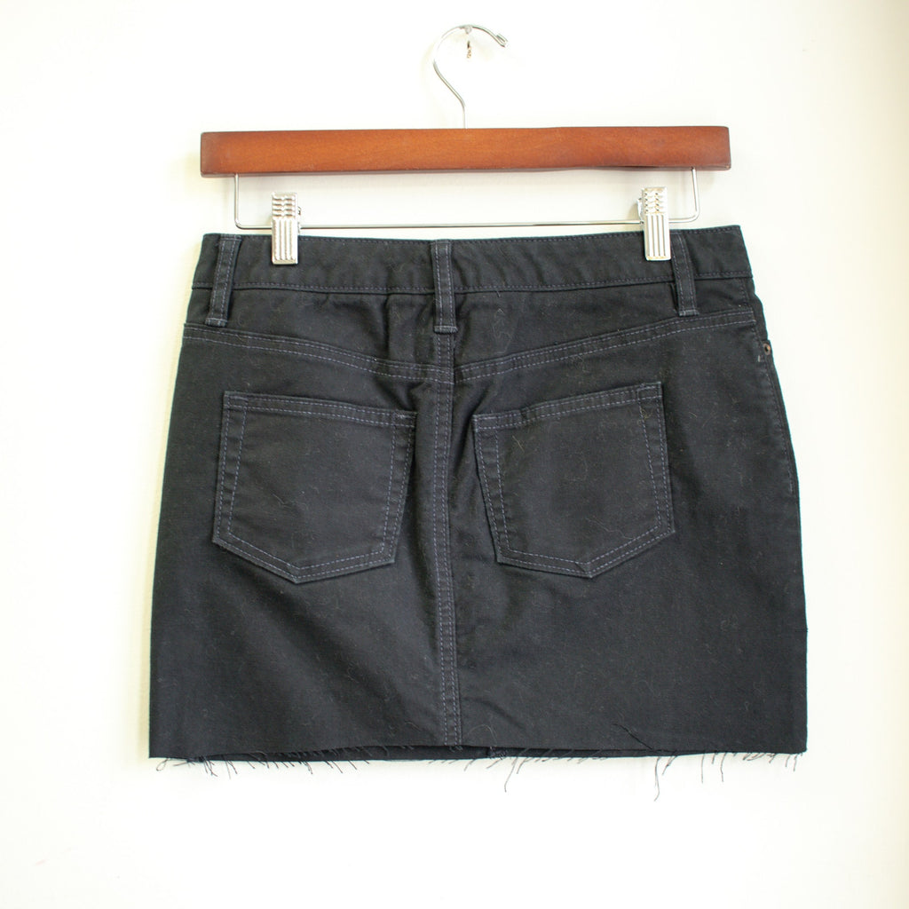 GAP Stretch Short Black Denim Skirt Size 0