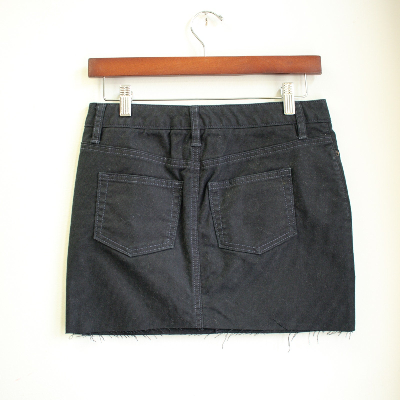 GAP Stretch Short Black Denim Skirt Size 0