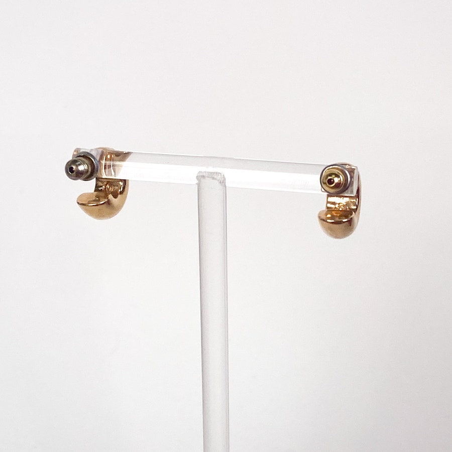Chunky Gold Plated Hoops with 14kt Gold Posts