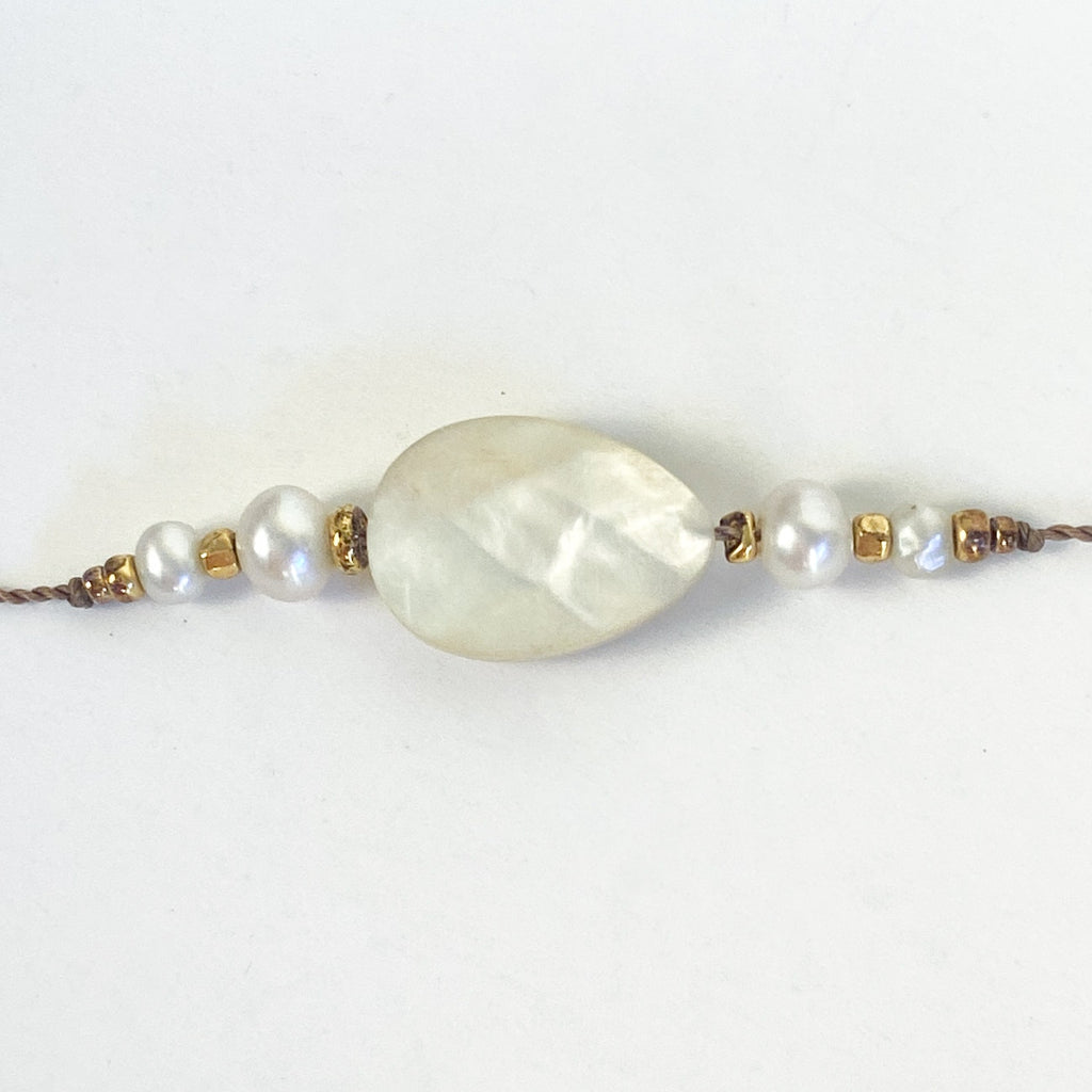 14ct GF and Freshwater Pearl Beaded Bracelet