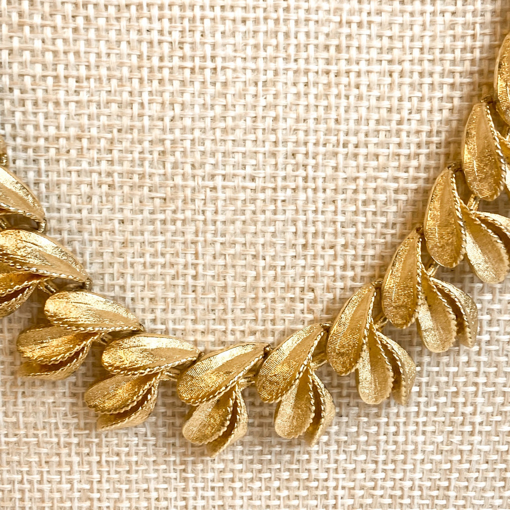 Francois Vintage Necklace Bracelet Set Matching Gold Tone Costume Jewelry