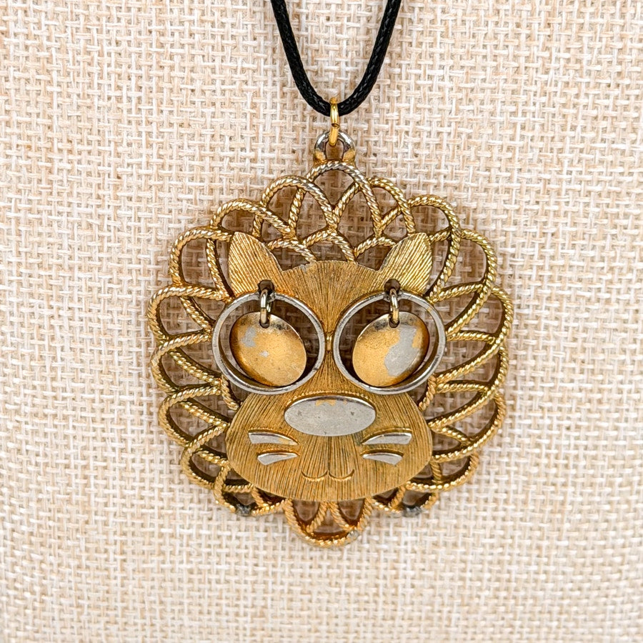 70s-80s Boho Lion Pendant