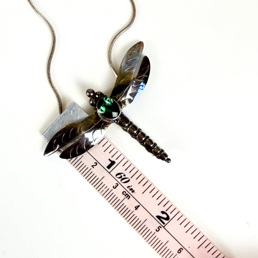 Sterling Silver Dragonfly Pendant Necklace